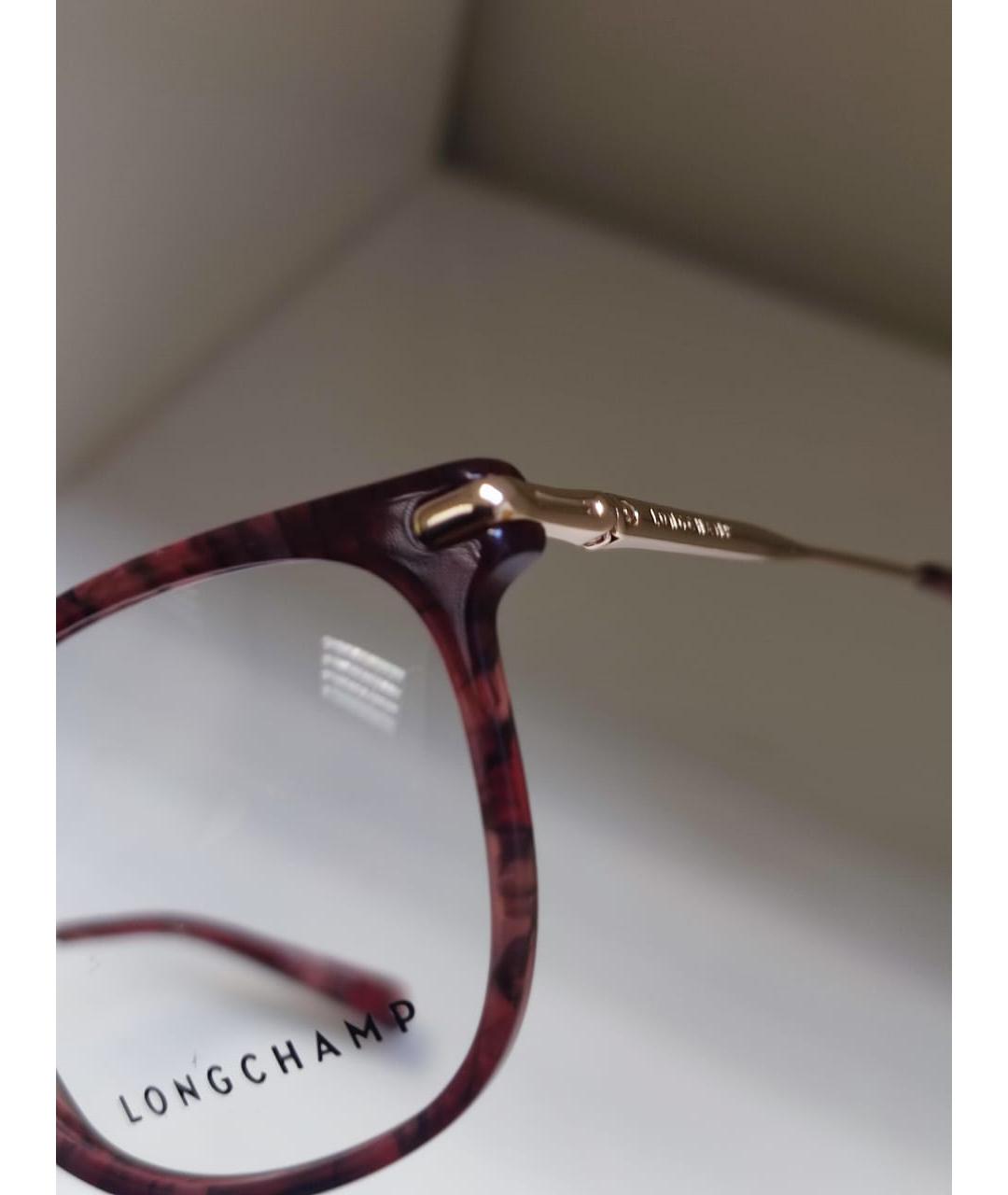 LONGCHAMP Бордовые пластиковые солнцезащитные очки, фото 5