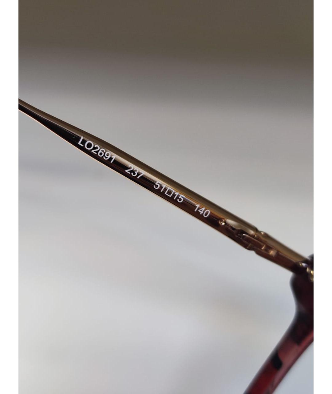 LONGCHAMP Бордовые пластиковые солнцезащитные очки, фото 7