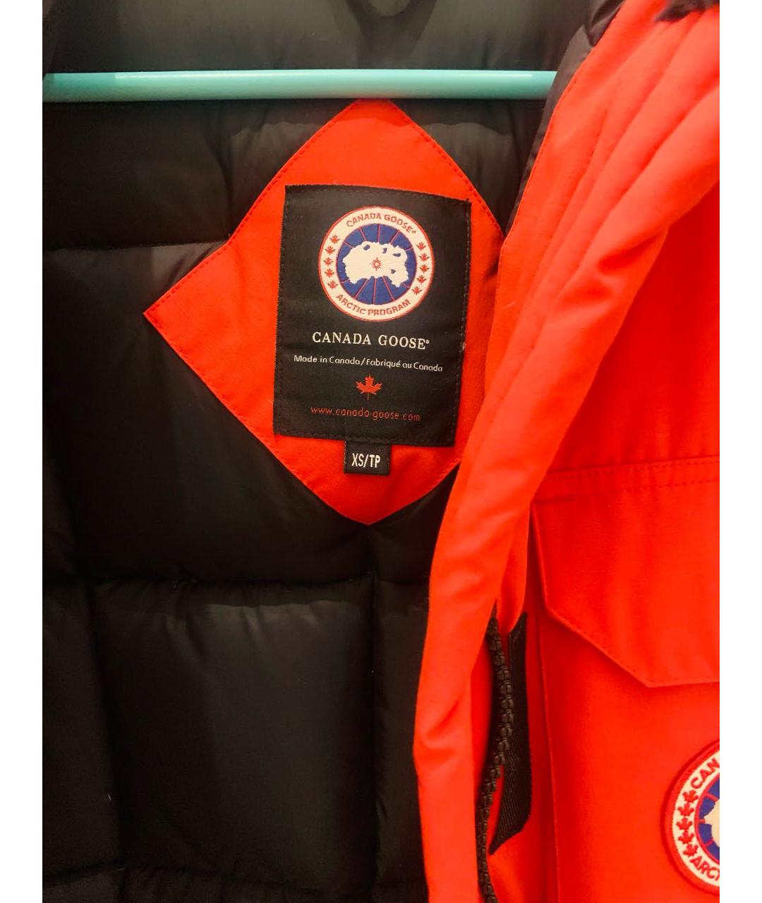 CANADA GOOSE Красная полиэстеровая парка, фото 3