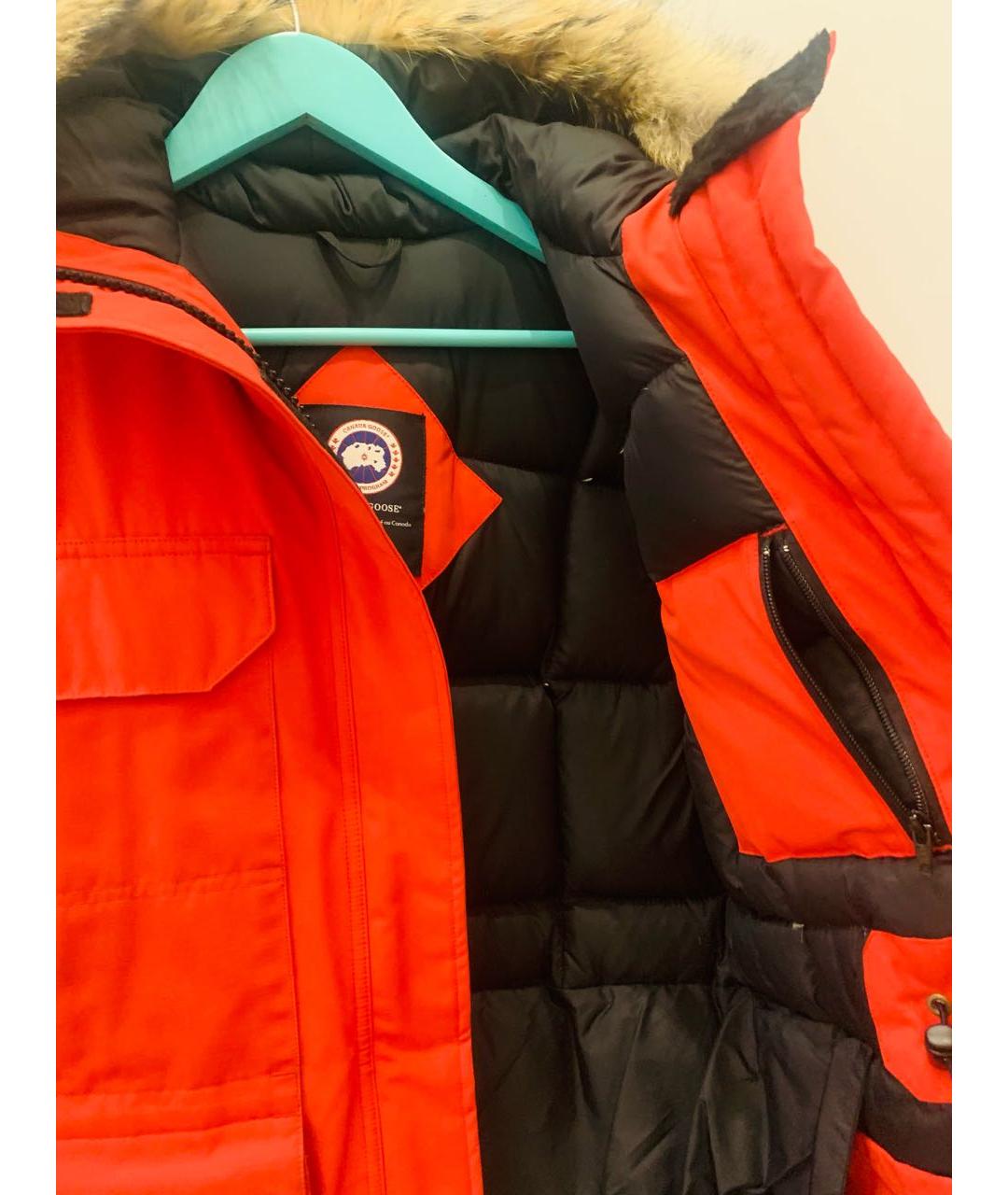 CANADA GOOSE Красная полиэстеровая парка, фото 5
