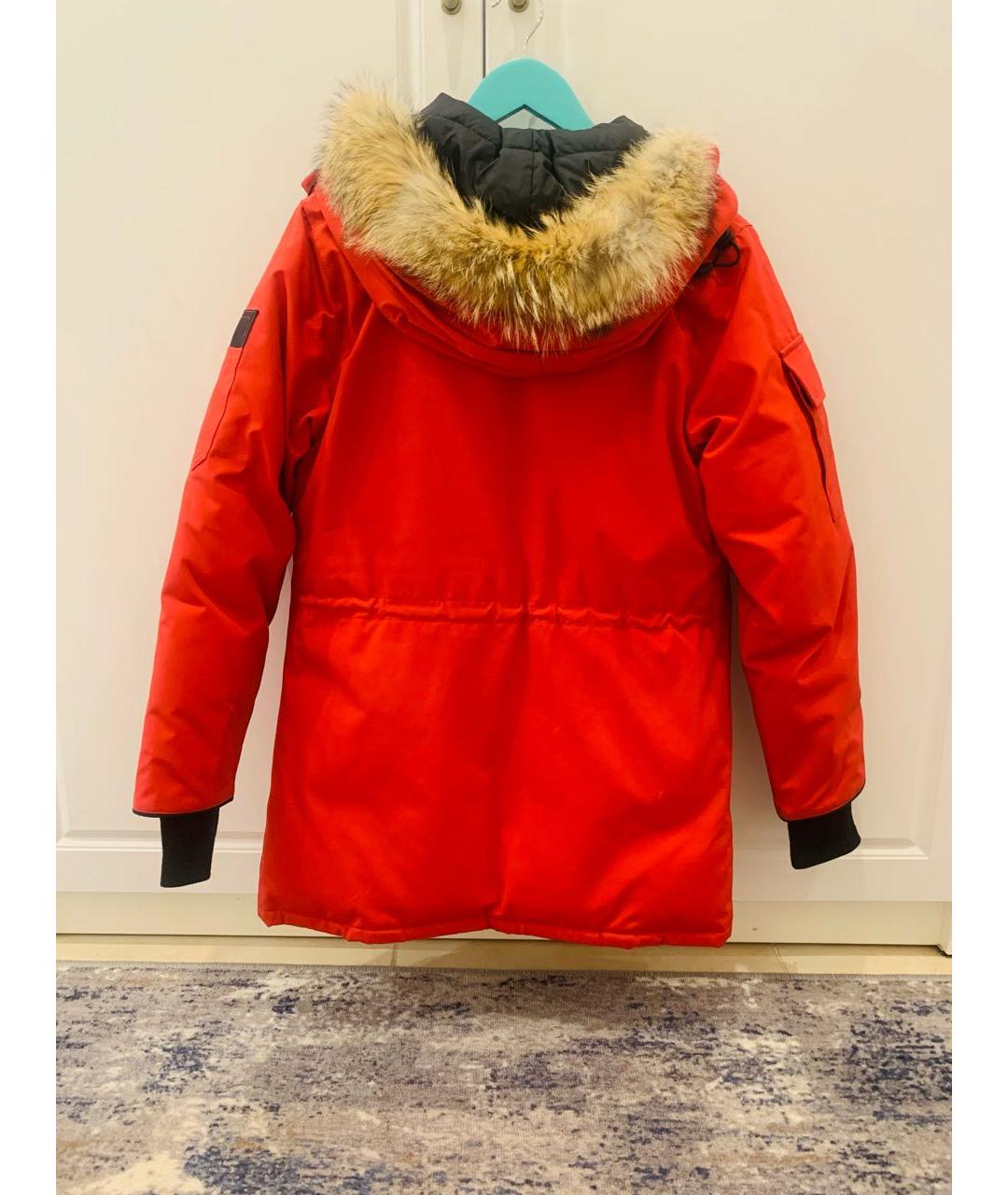 CANADA GOOSE Красная полиэстеровая парка, фото 6