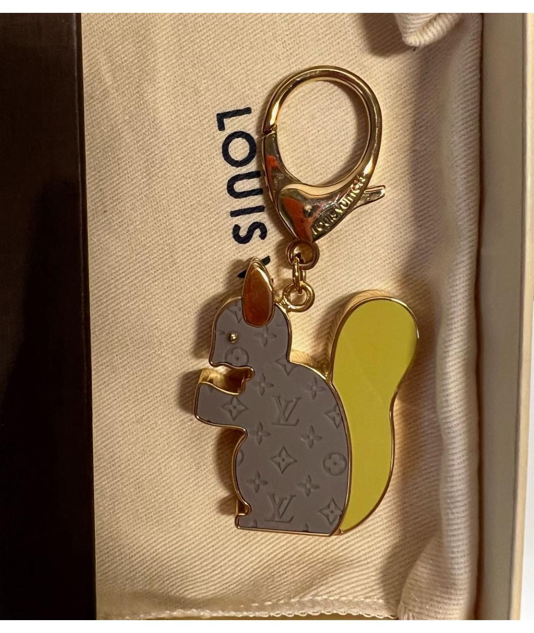 LOUIS VUITTON Золотой брелок, фото 4
