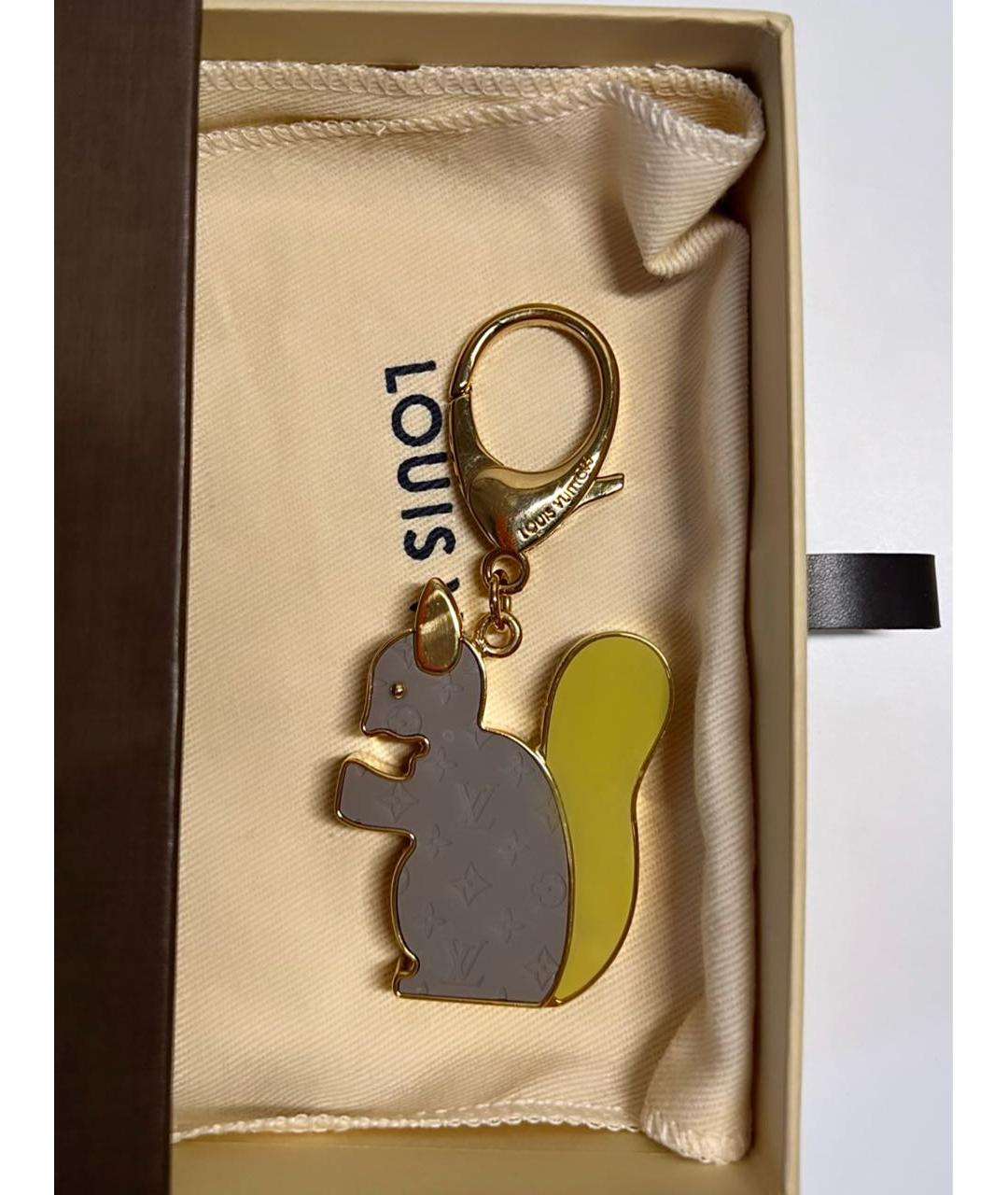 LOUIS VUITTON Золотой брелок, фото 3