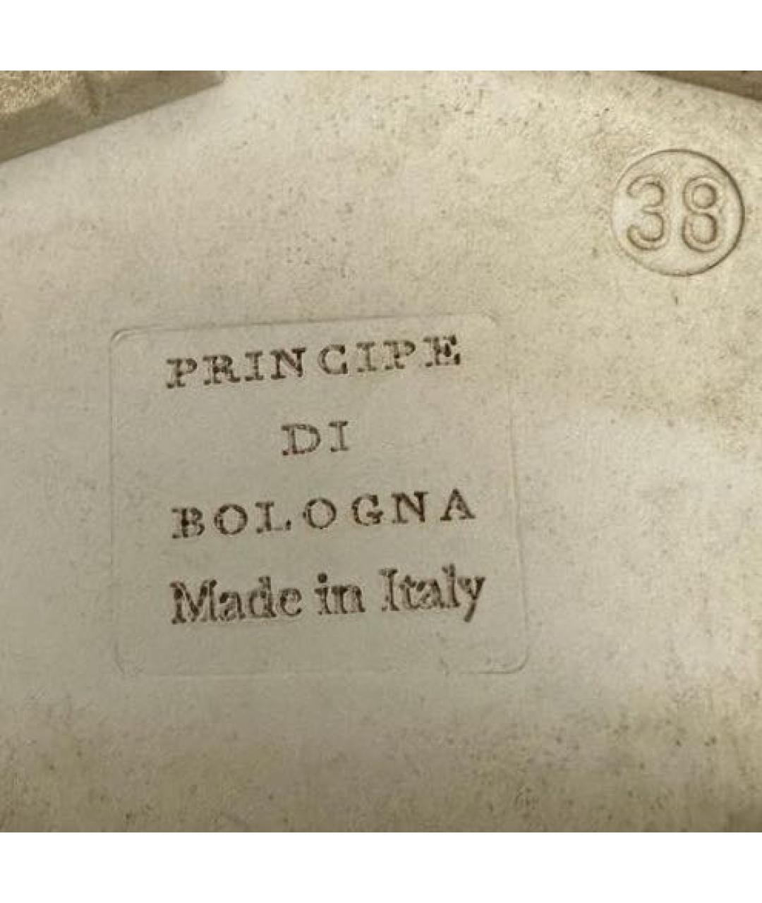 Principe di Bologna Бежевые кожаные сапоги, фото 6