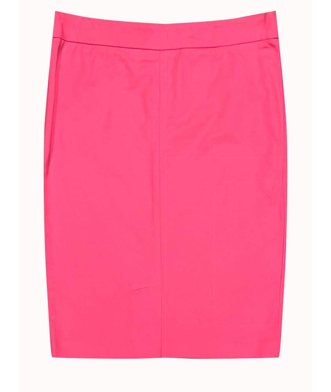 MOSCHINO Розовая хлопковая юбка миди, фото 1
