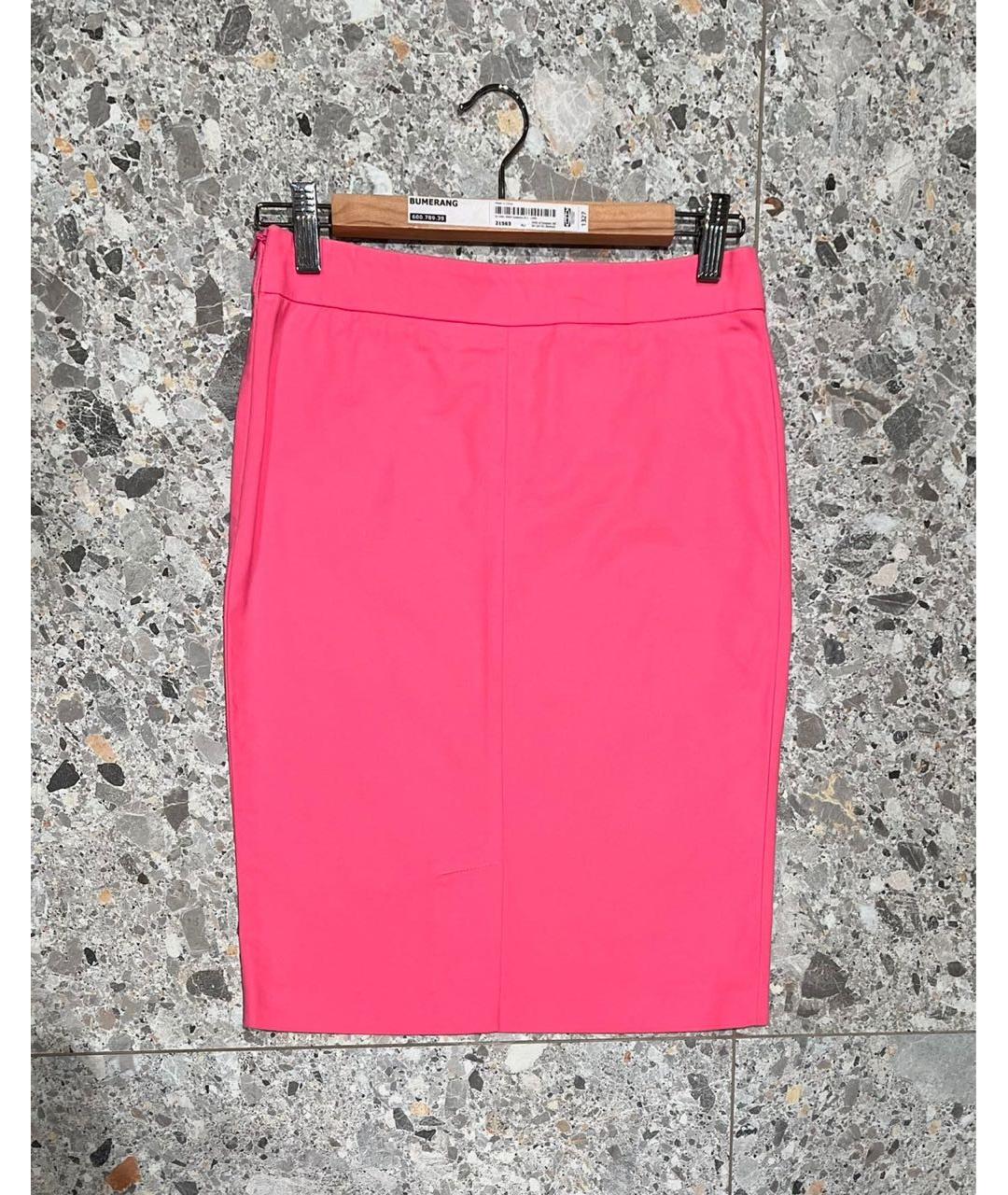 MOSCHINO Розовая хлопковая юбка миди, фото 5