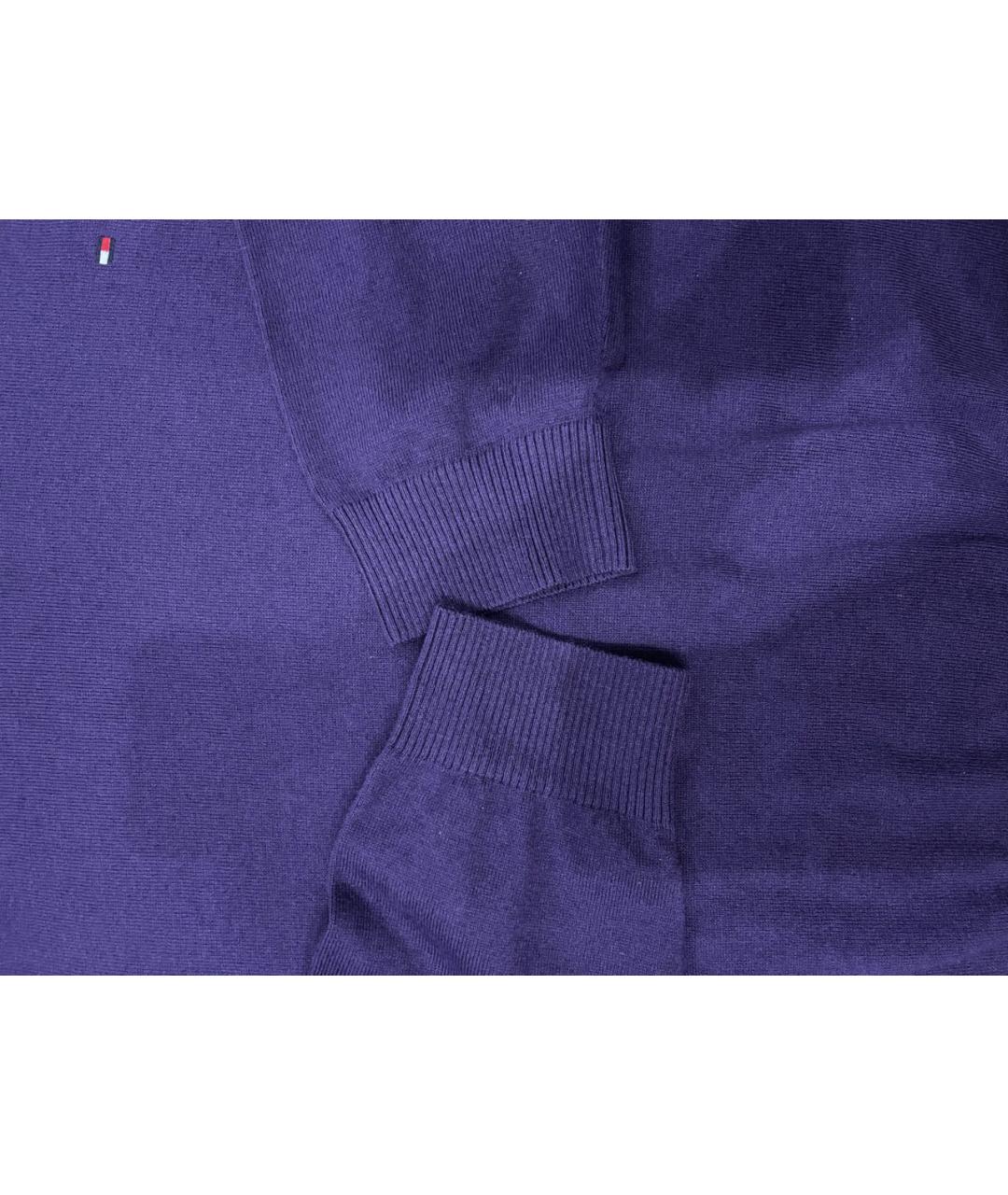 TOMMY HILFIGER Фиолетовый хлопковый джемпер / свитер, фото 5