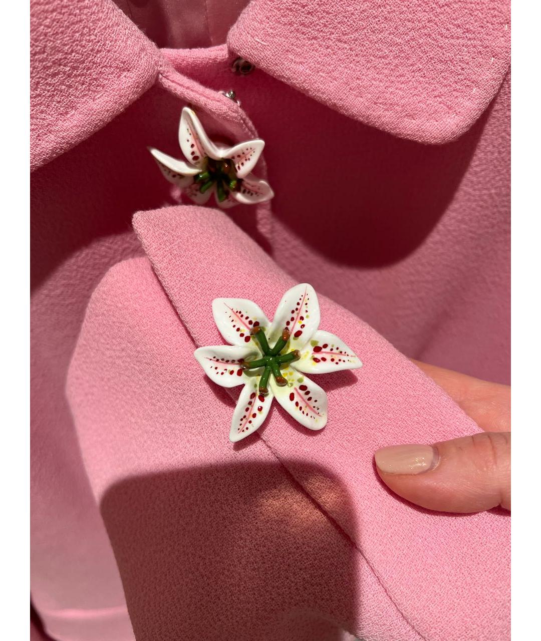 DOLCE&GABBANA Розовый шерстяной жакет/пиджак, фото 4