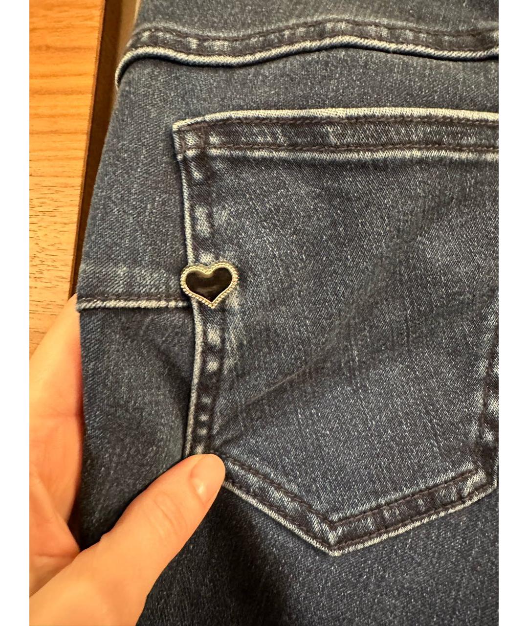TWIN-SET Синие хлопковые джинсы слим, фото 6
