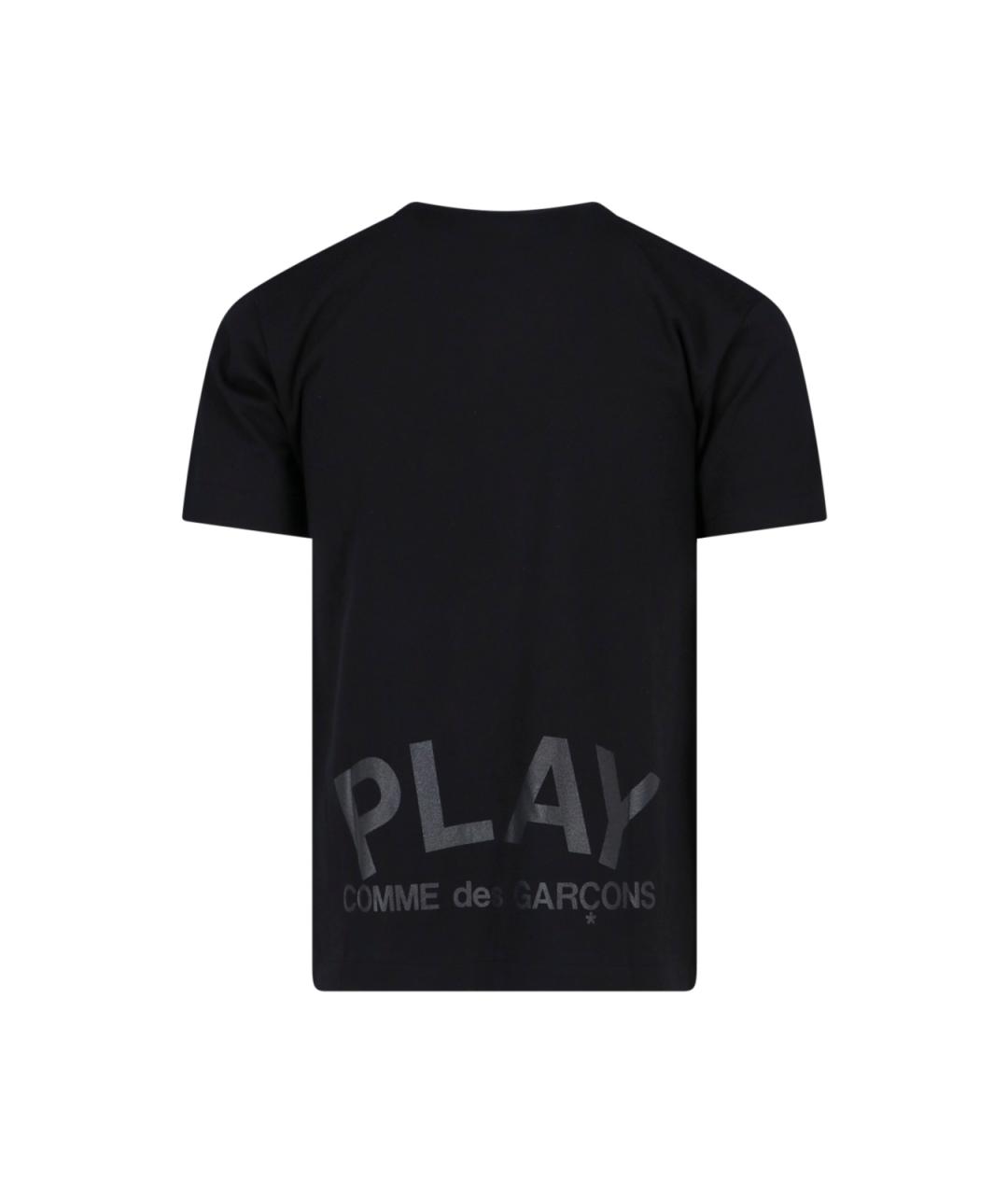 COMME DES GARÇONS PLAY Черная хлопковая футболка, фото 2