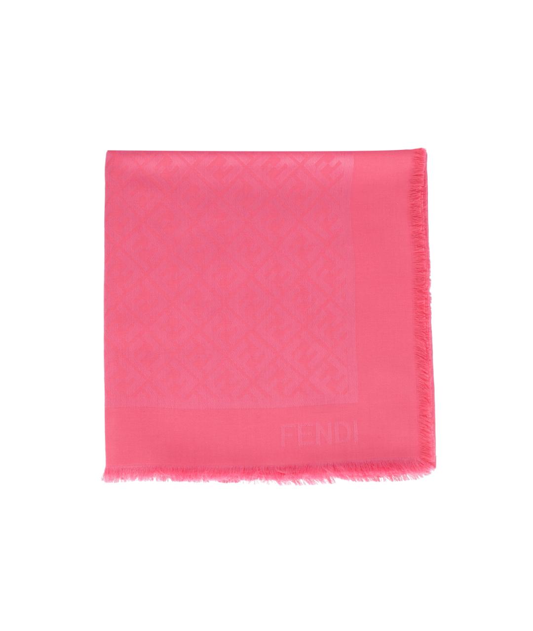 FENDI Розовый шарф, фото 1