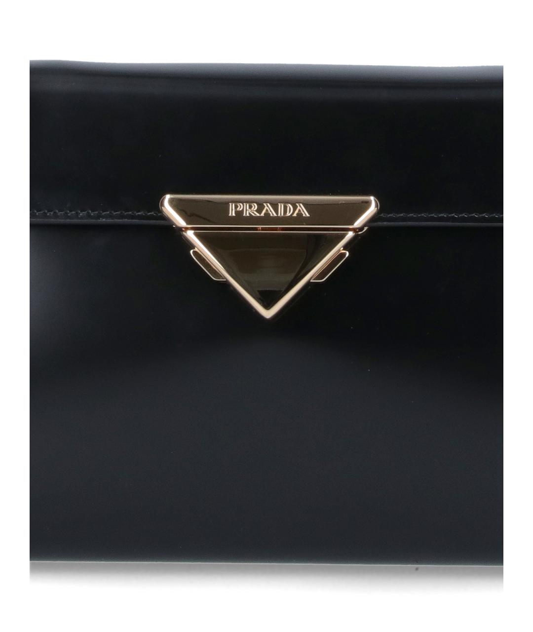 PRADA Черная кожаная сумка через плечо, фото 4