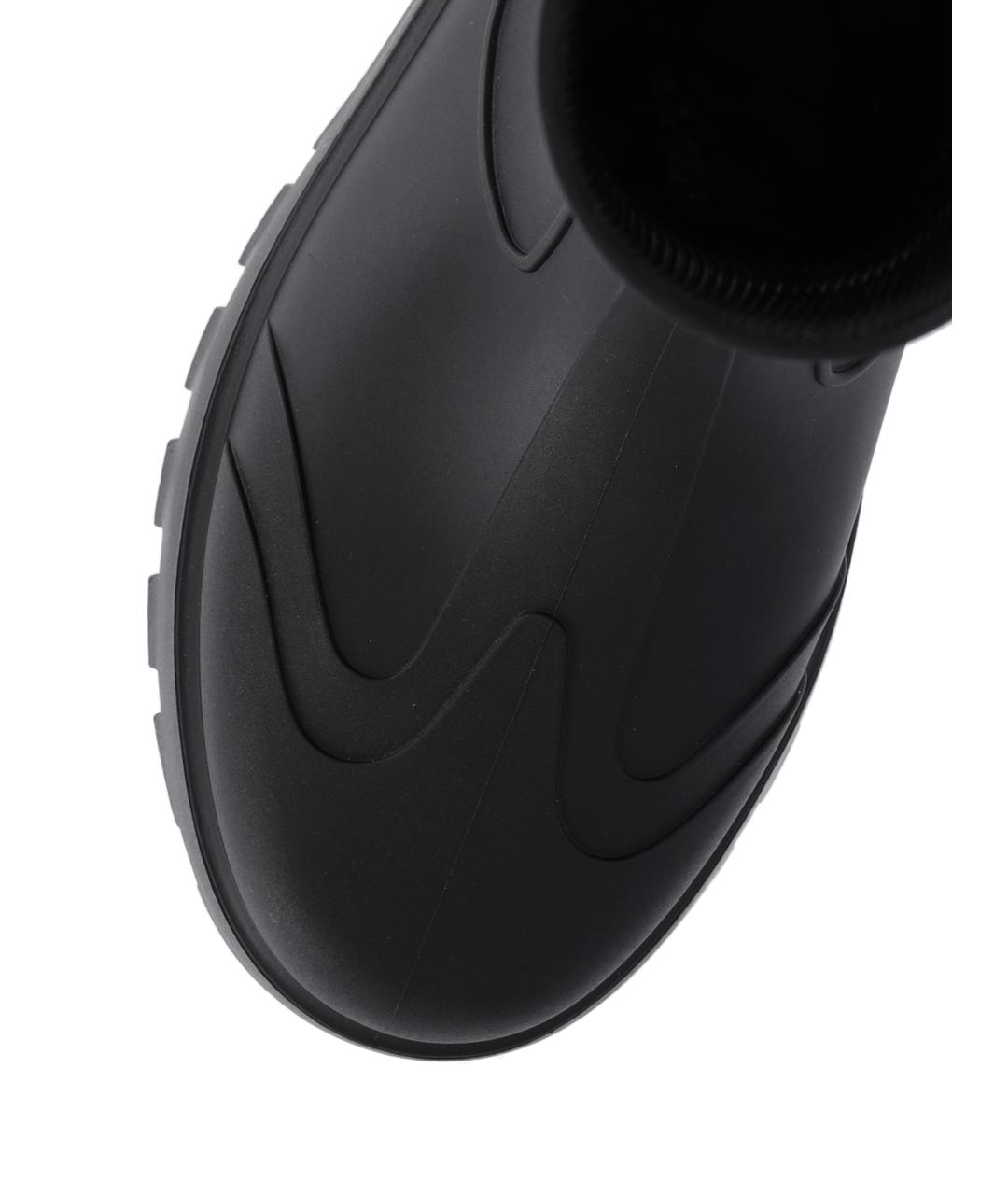 CHRISTIAN DIOR Черные резиновые высокие ботинки, фото 5