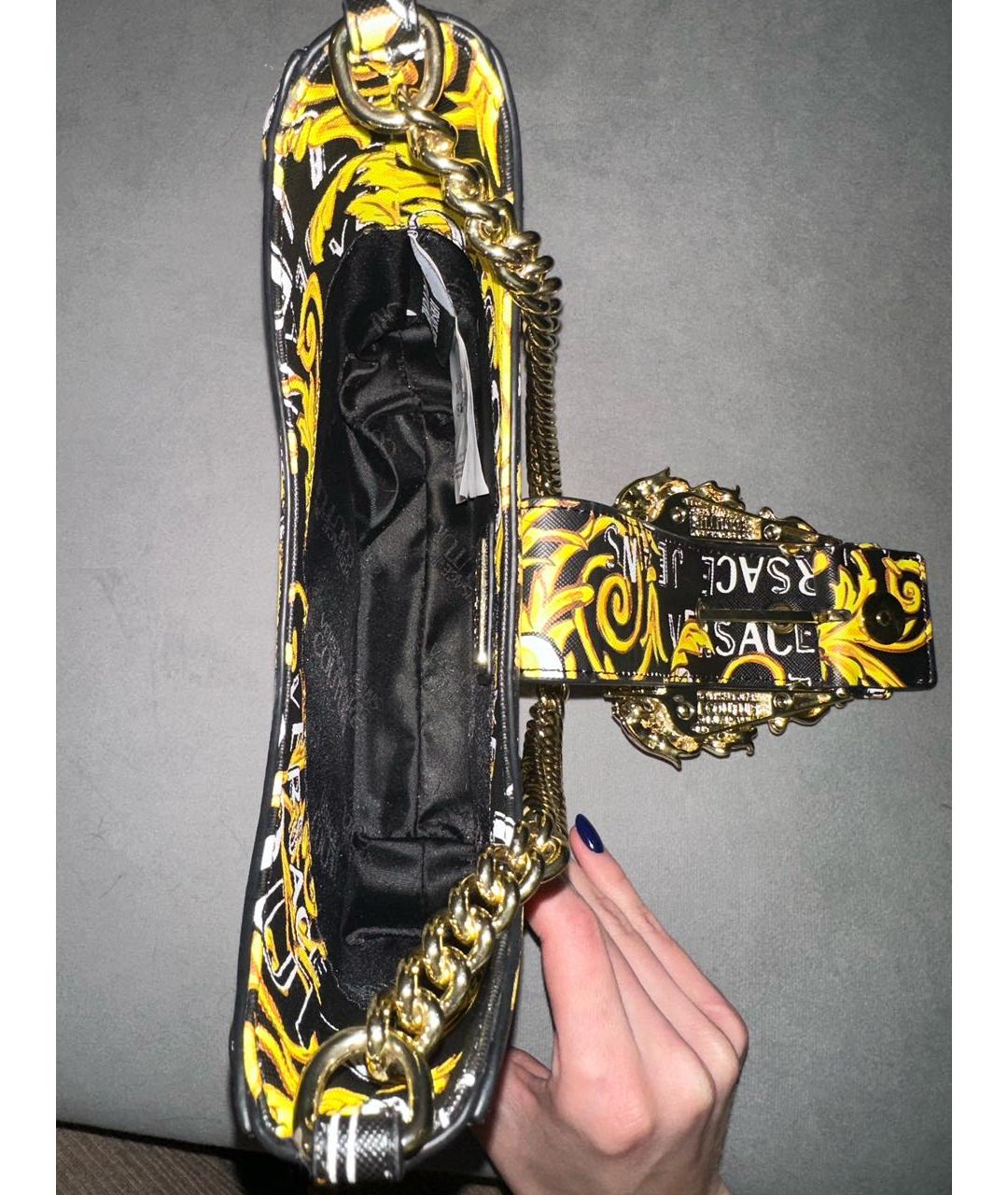VERSACE JEANS COUTURE Черная сумка с короткими ручками из