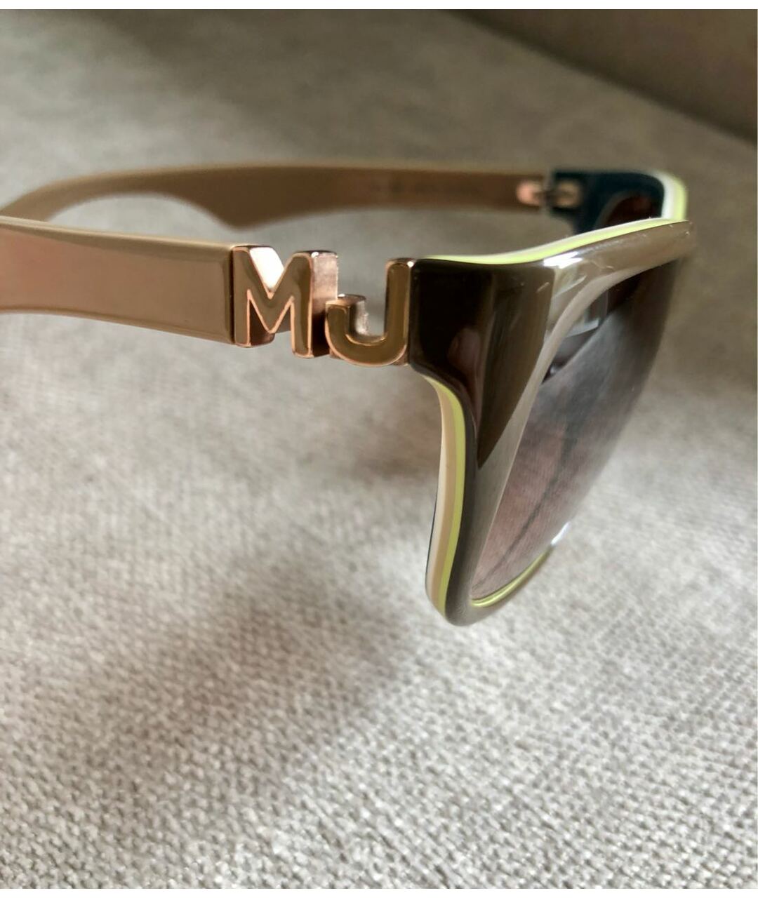 MARC BY MARC JACOBS Коричневые пластиковые солнцезащитные очки, фото 3