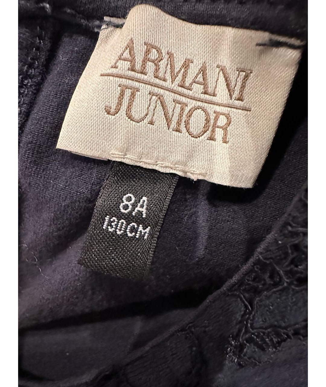 ARMANI JUNIOR Темно-синий хлопковый детская футболка / топ, фото 2