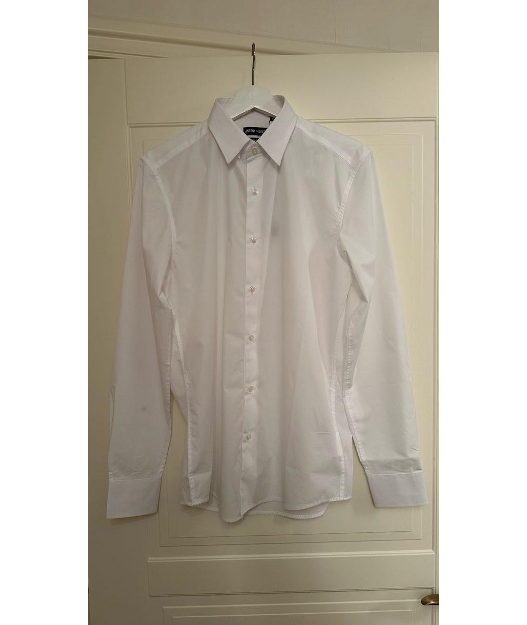 ANTONY MORATO Белая хлопковая классическая рубашка, фото 8