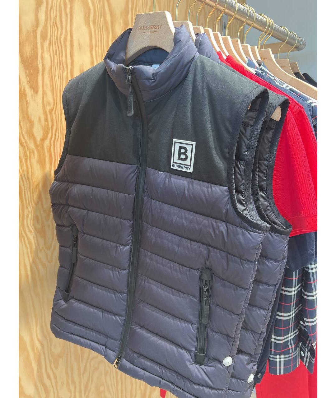 BURBERRY Синий жилет, фото 3