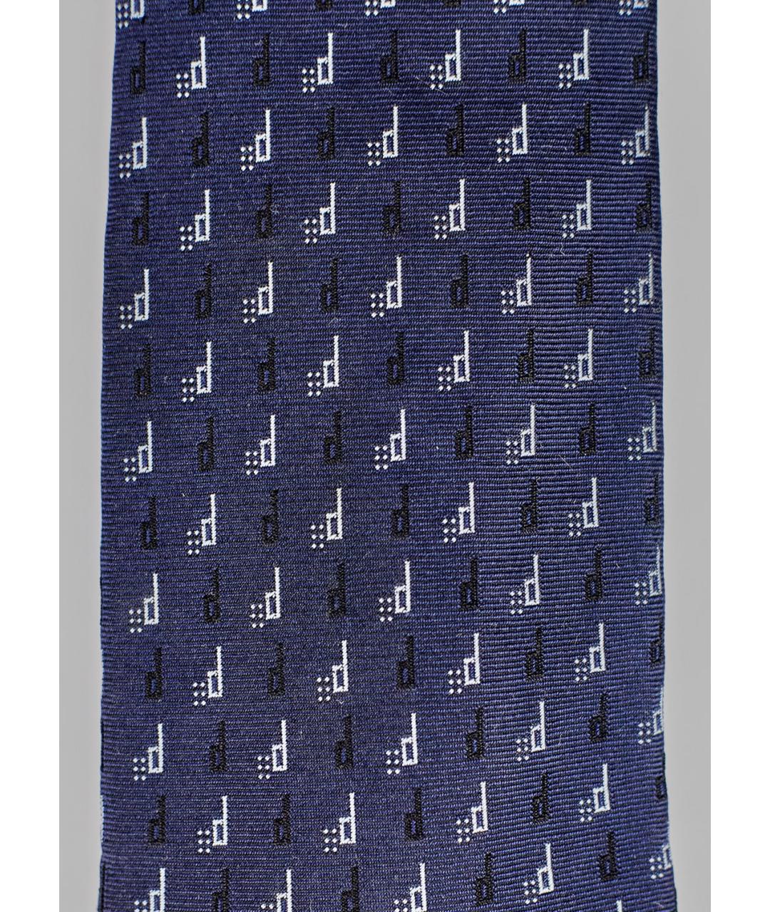 DUNHILL Темно-синий шелковый галстук, фото 4