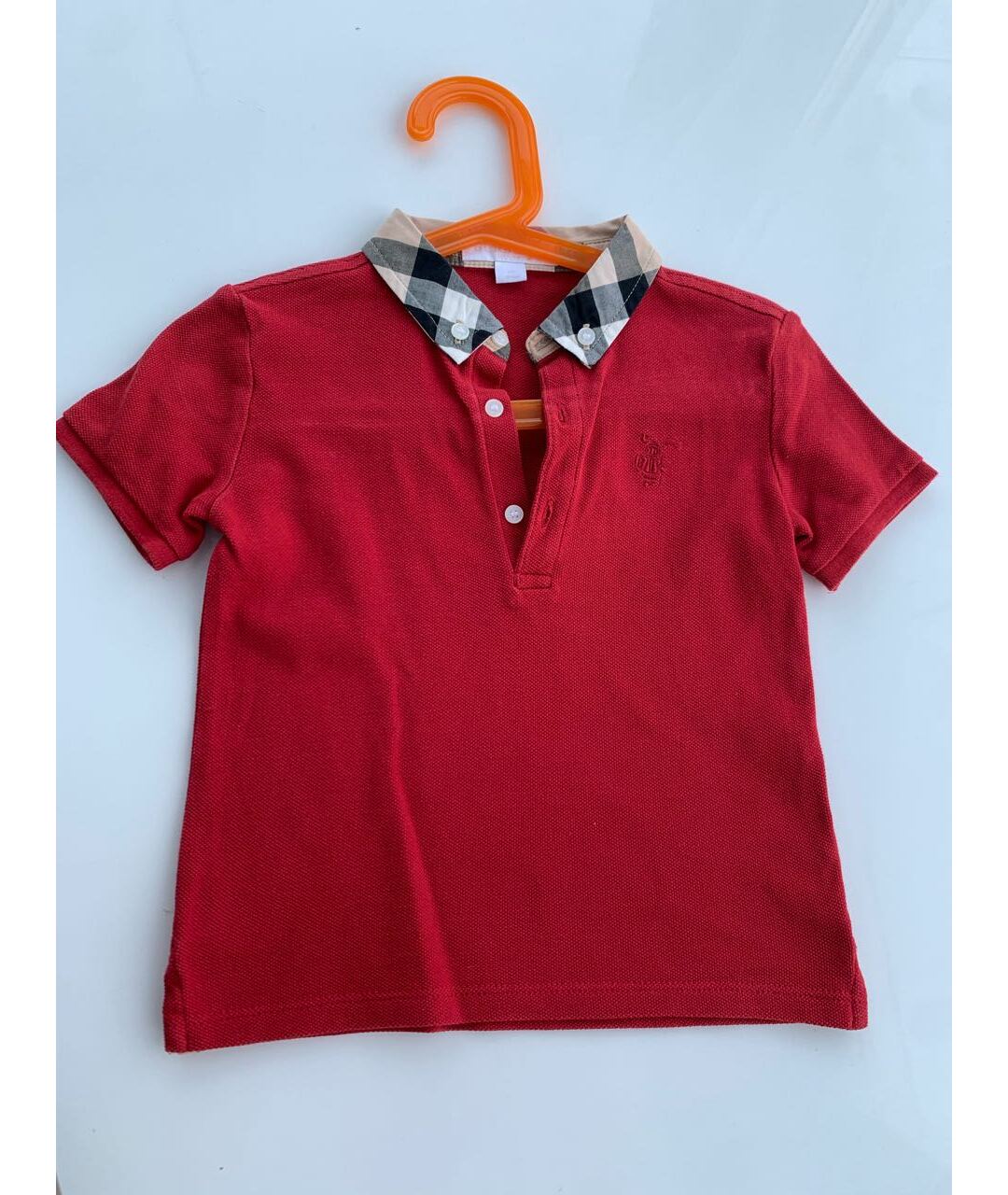 BURBERRY Бордовая хлопковая детская футболка, фото 6