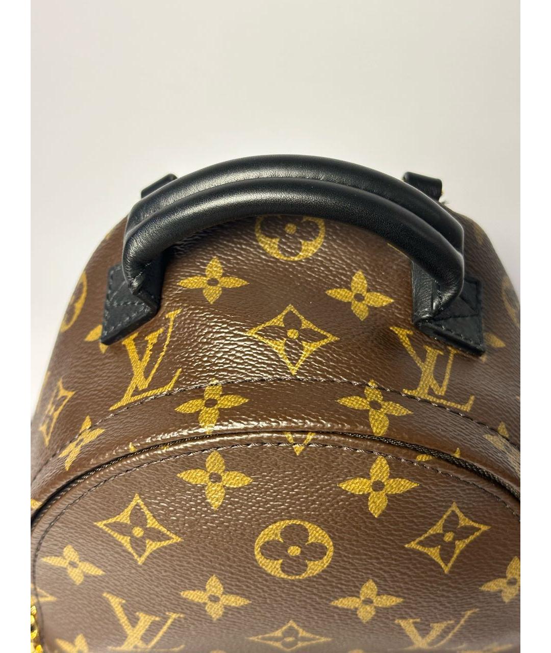 LOUIS VUITTON Коричневый кожаный рюкзак, фото 6