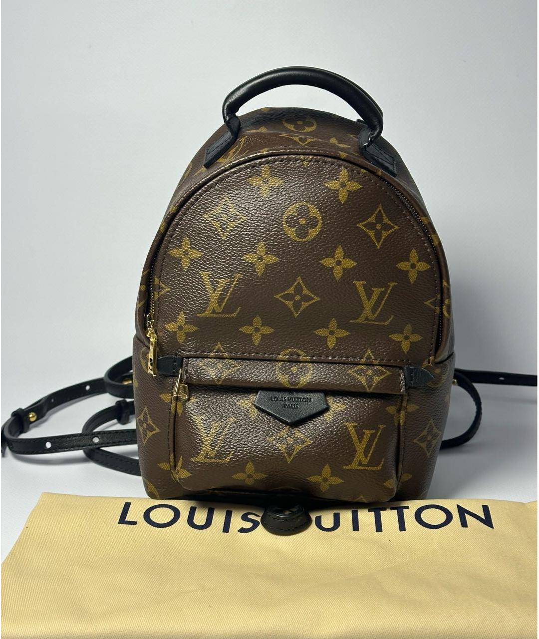 LOUIS VUITTON Коричневый кожаный рюкзак, фото 5