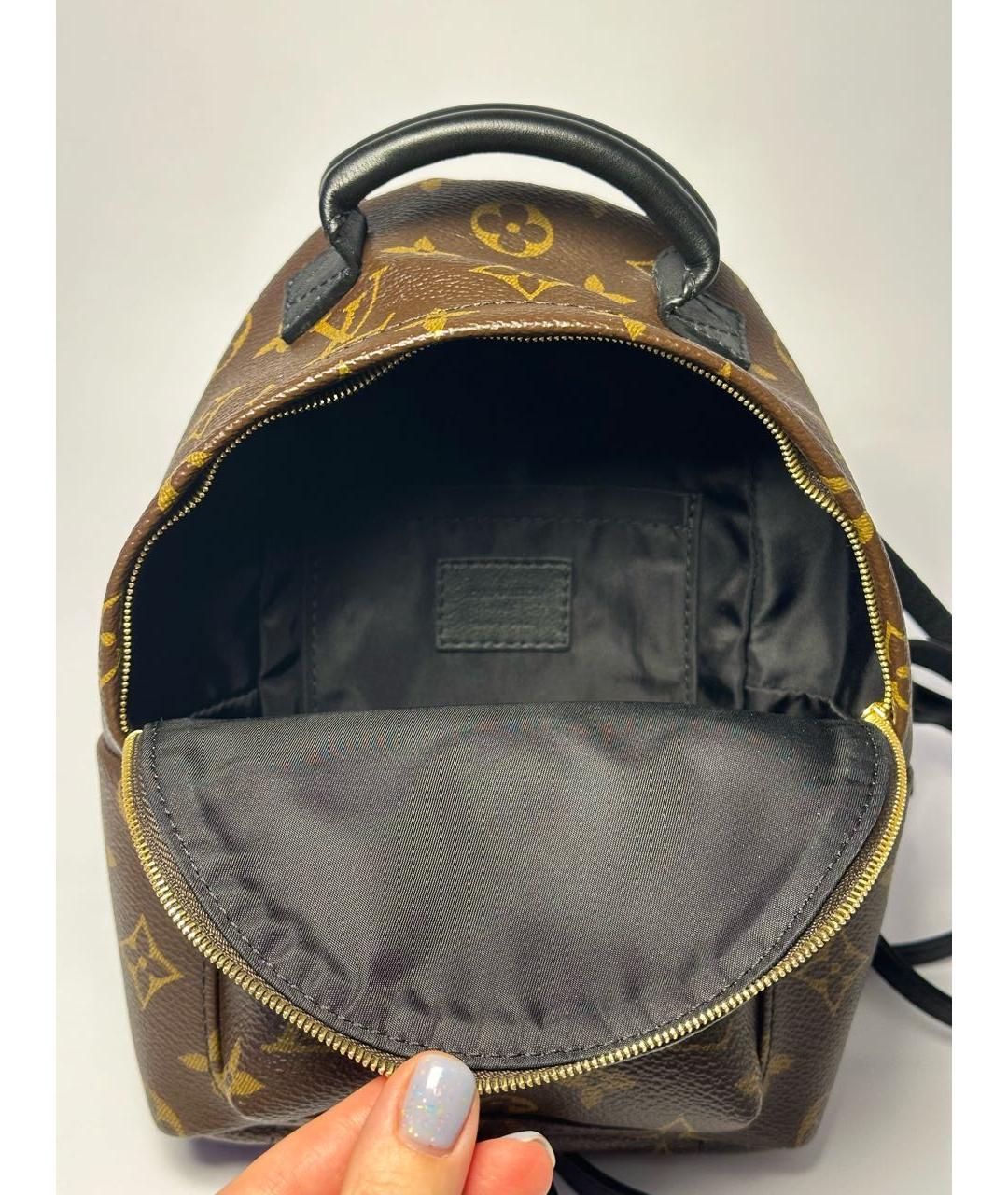 LOUIS VUITTON Коричневый кожаный рюкзак, фото 4