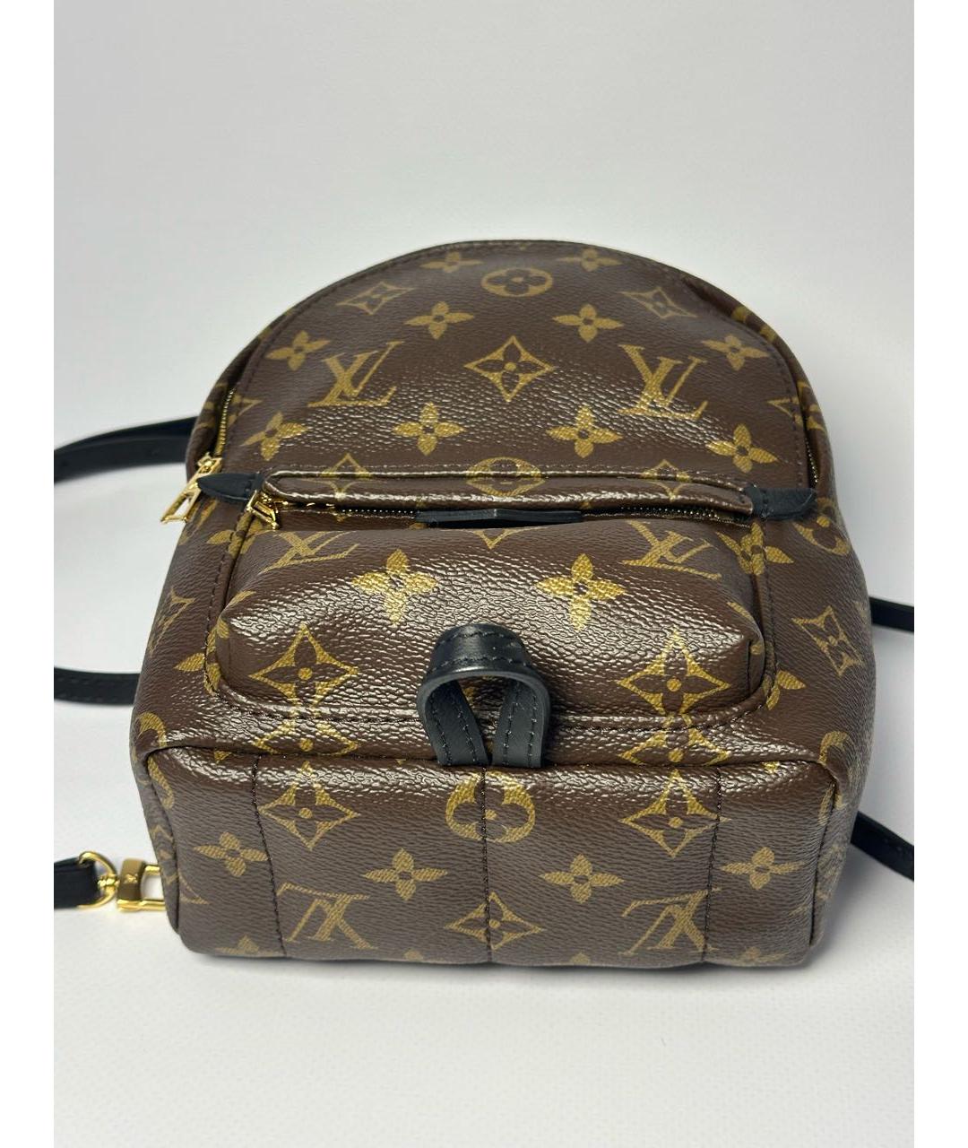 LOUIS VUITTON Коричневый кожаный рюкзак, фото 7
