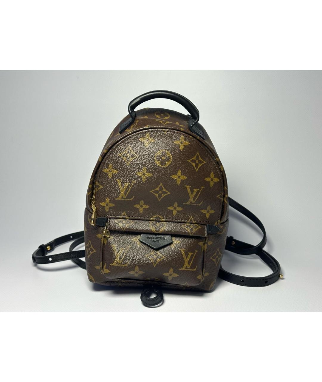 LOUIS VUITTON Коричневый кожаный рюкзак, фото 9