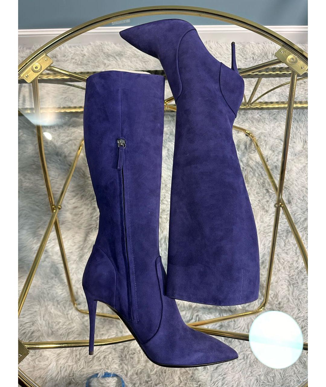GIUSEPPE ZANOTTI DESIGN Фиолетовые замшевые сапоги, фото 3