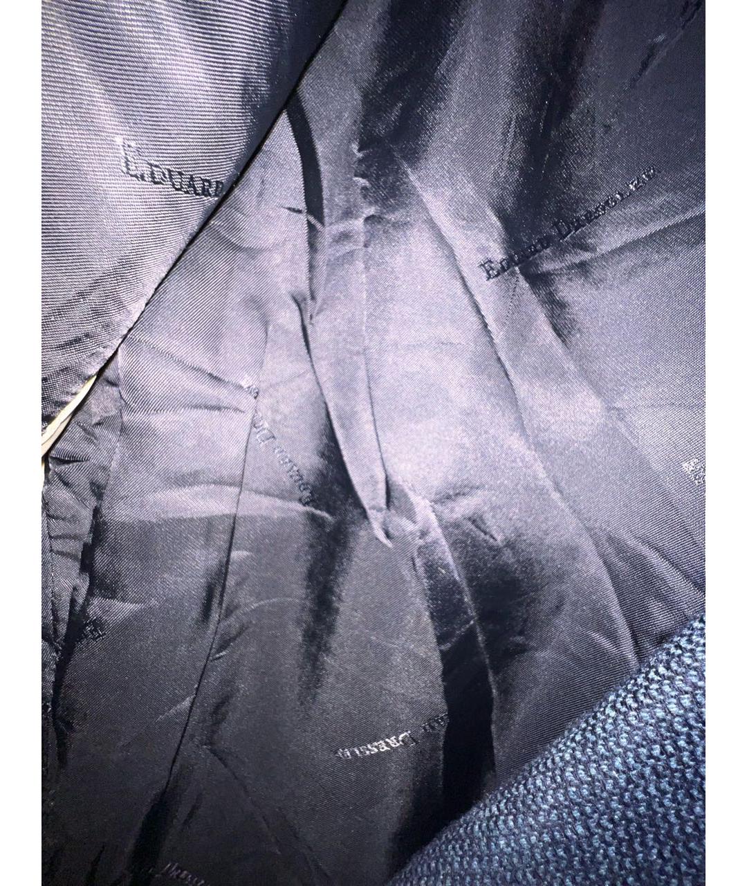 EDUARD DRESSLER Темно-синий шерстяной пиджак, фото 6