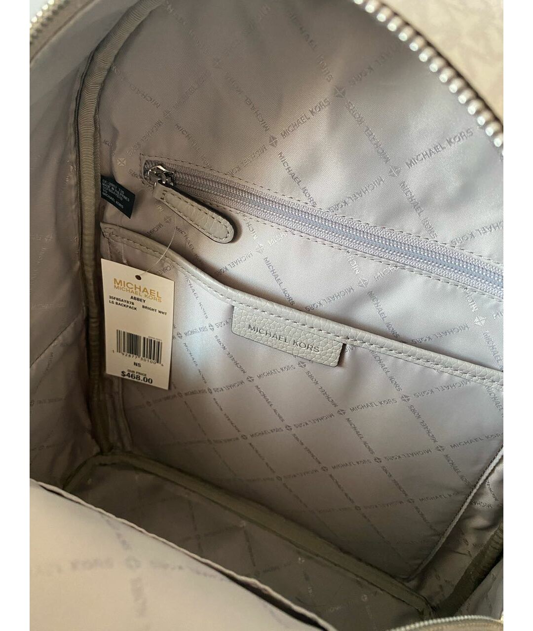 MICHAEL KORS Белый рюкзак из искусственной кожи, фото 3