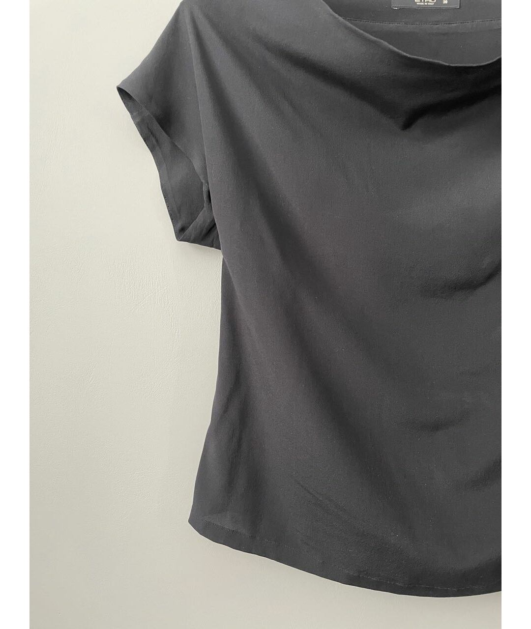 ETRO Черная шелковая футболка, фото 4
