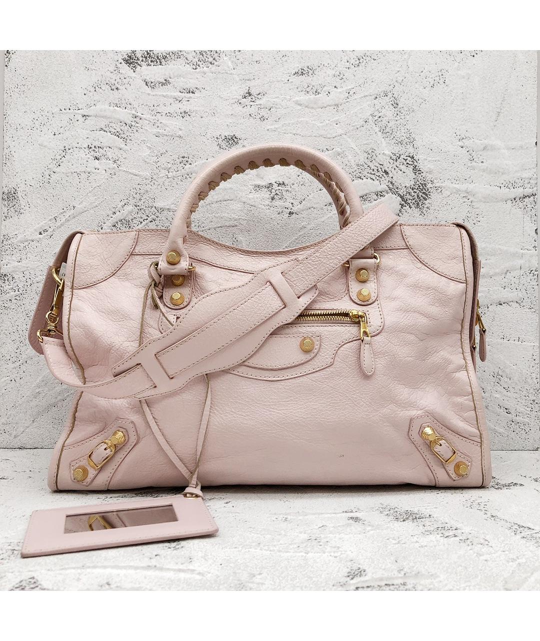 BALENCIAGA Розовая кожаная сумка через плечо, фото 2