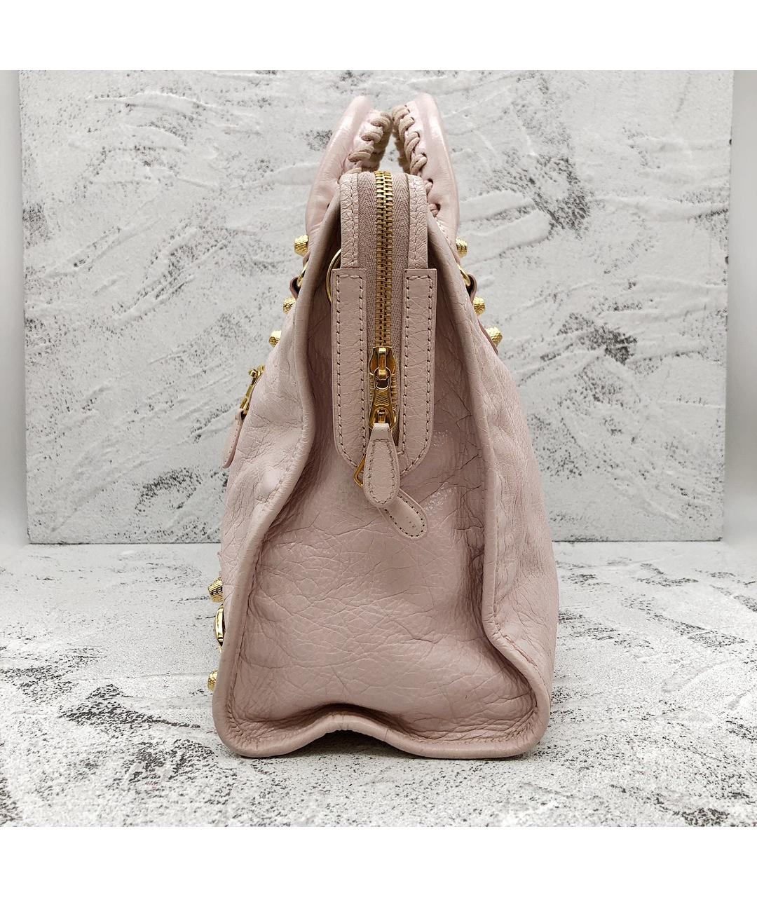 BALENCIAGA Розовая кожаная сумка через плечо, фото 4