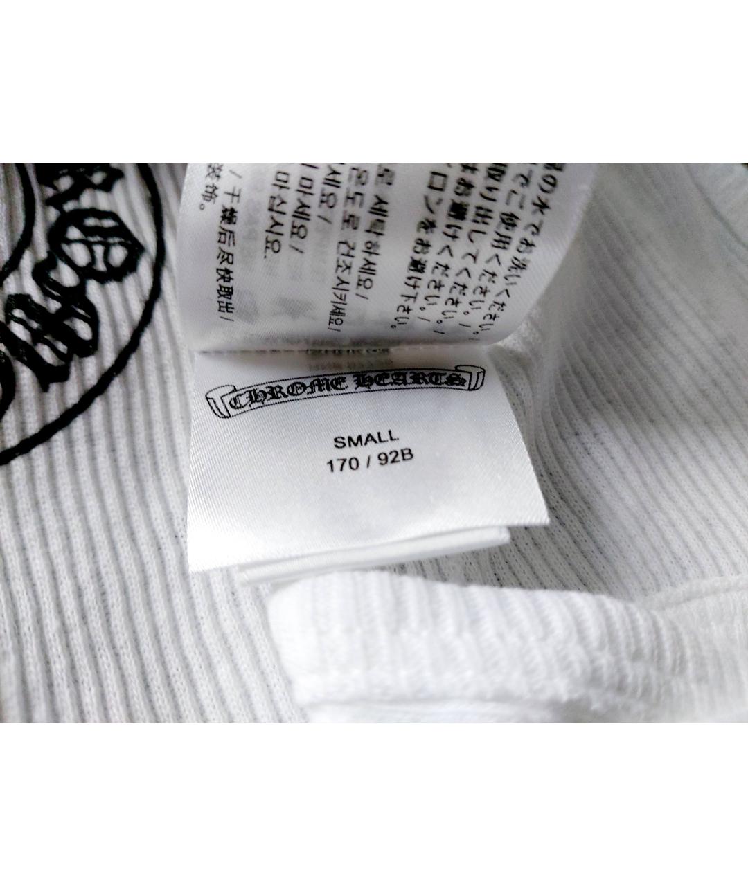 CHROME HEARTS Белая хлопковая майка, фото 4