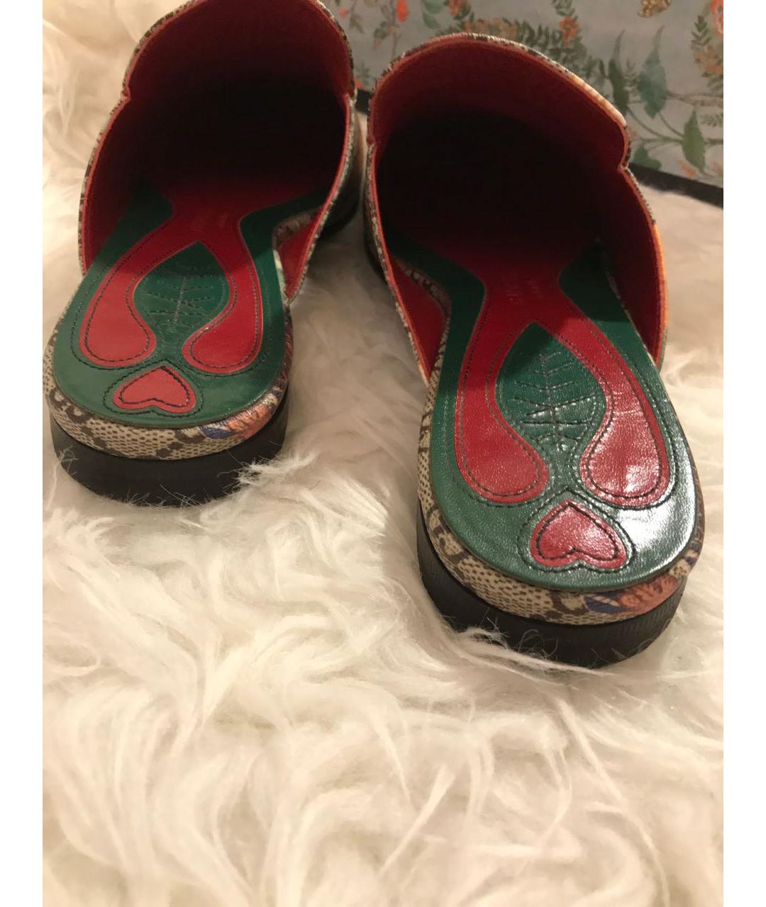 GUCCI Мульти кожаные лоферы, фото 4