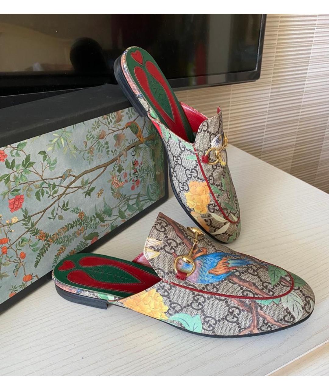 GUCCI Мульти кожаные лоферы, фото 9