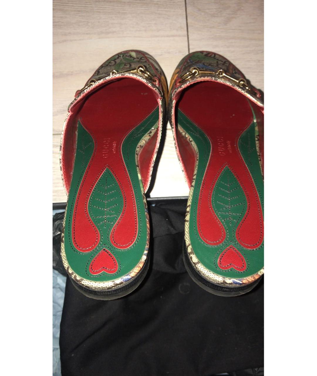 GUCCI Мульти кожаные лоферы, фото 3