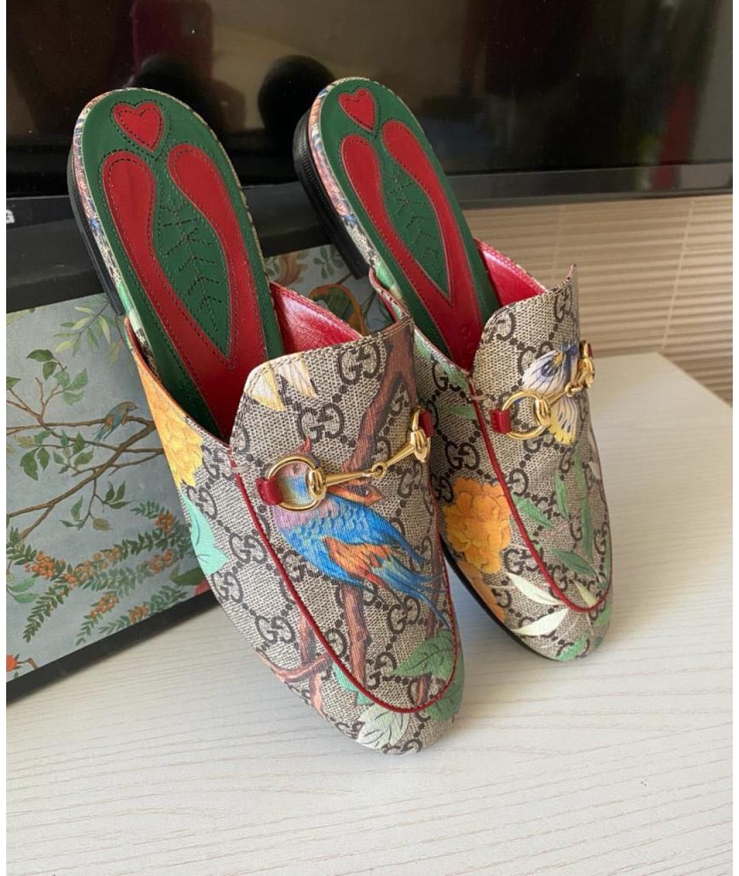 GUCCI Мульти кожаные лоферы, фото 6