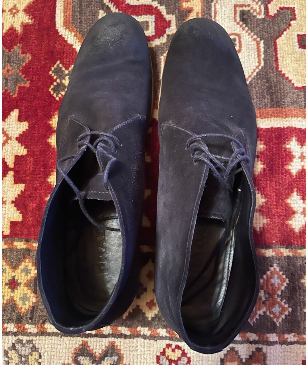 PRADA Темно-синие замшевые высокие ботинки, фото 3