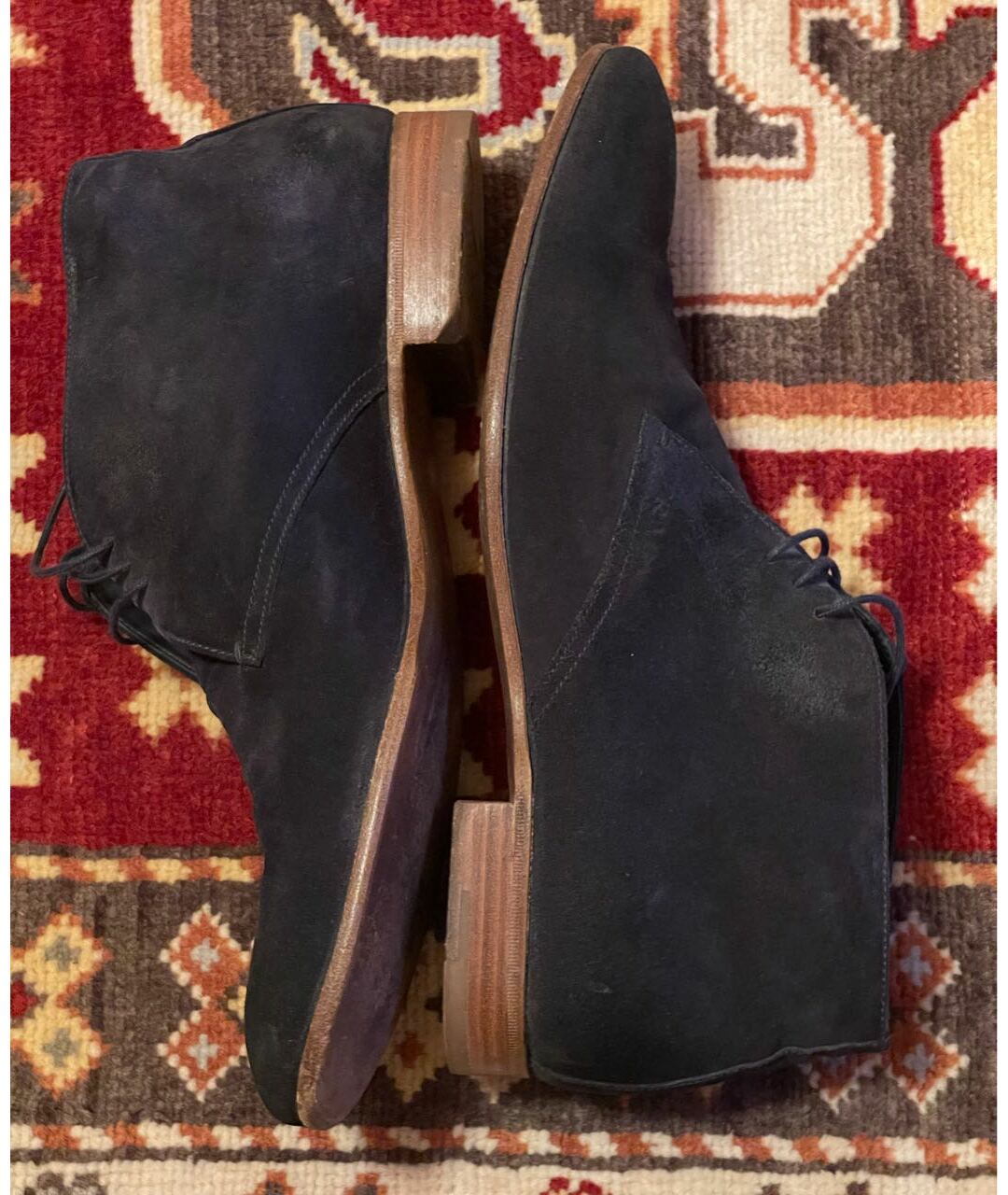 PRADA Темно-синие замшевые высокие ботинки, фото 5