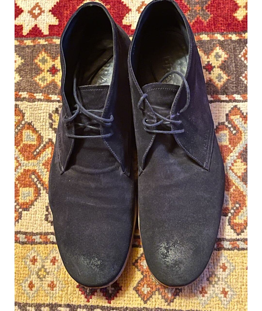 PRADA Темно-синие замшевые высокие ботинки, фото 2