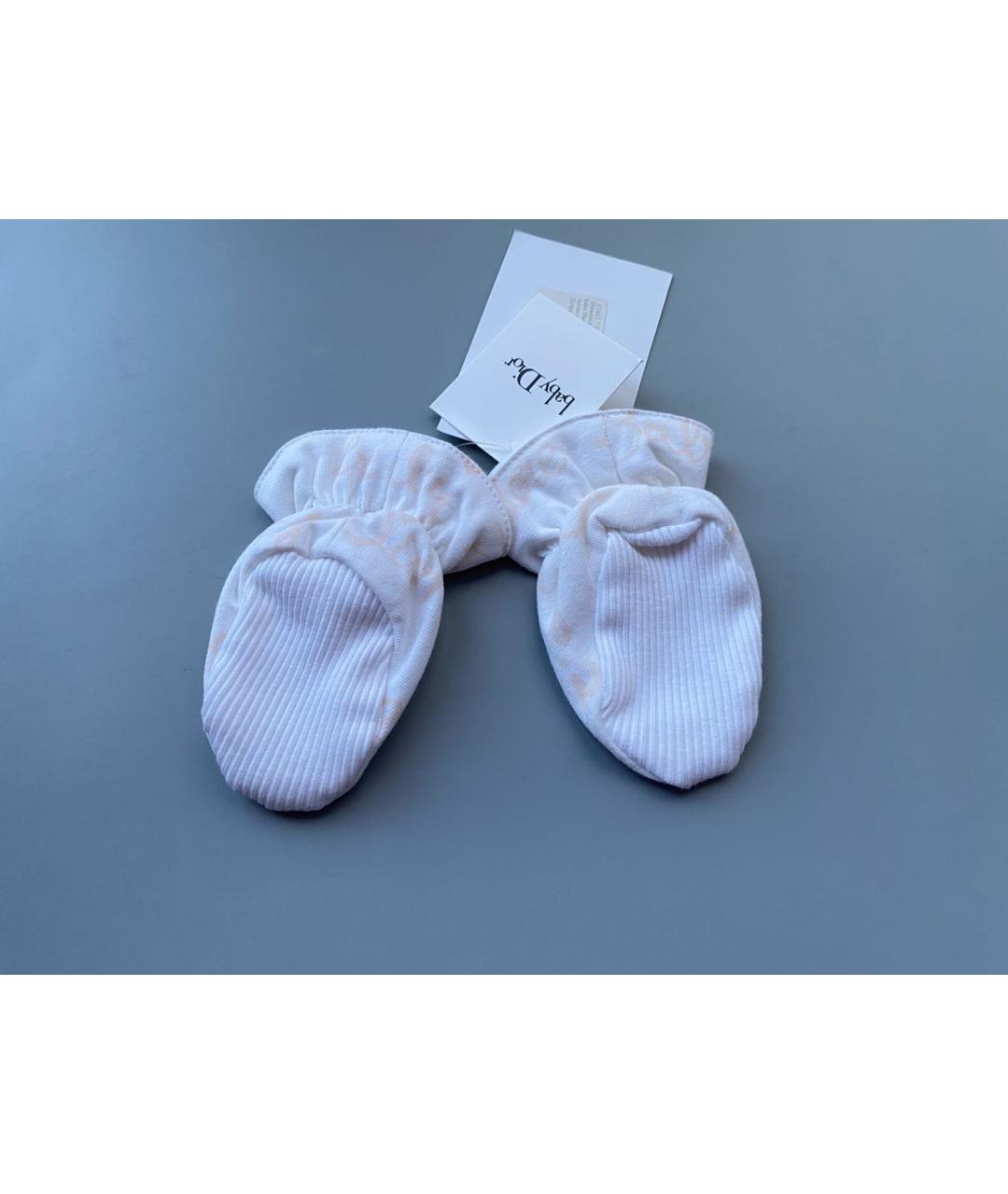 BABY DIOR Бежевые текстильные пинетки, фото 7