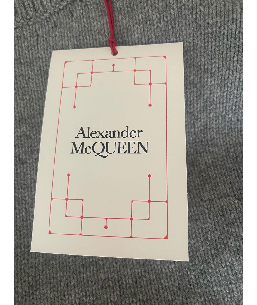 ALEXANDER MCQUEEN Серебрянный шерстяной джемпер / свитер, фото 5