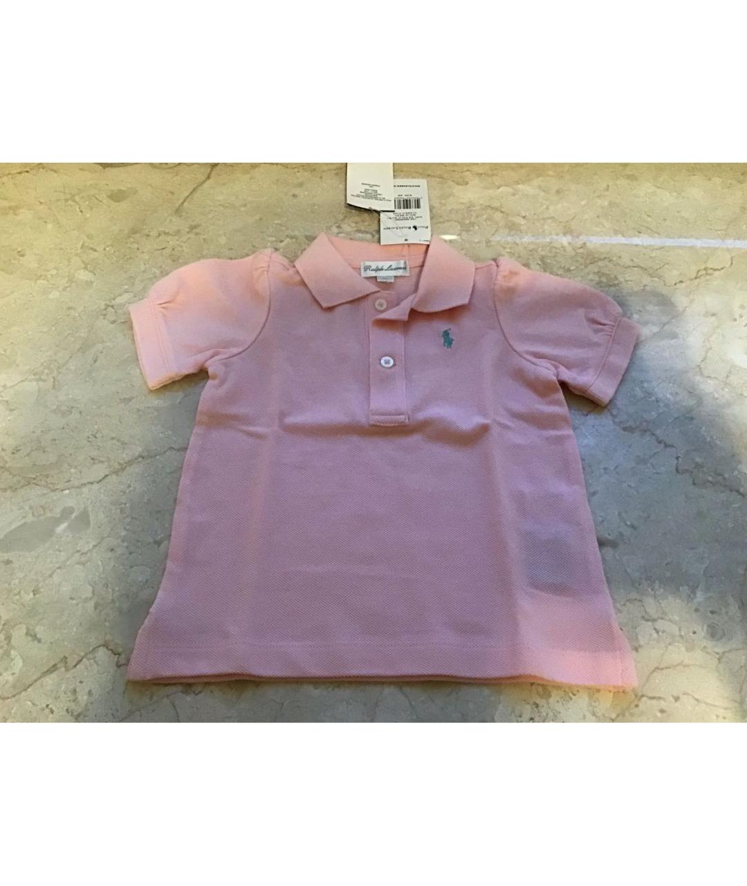 RALPH LAUREN Розовый хлопковый футболка / топ, фото 9
