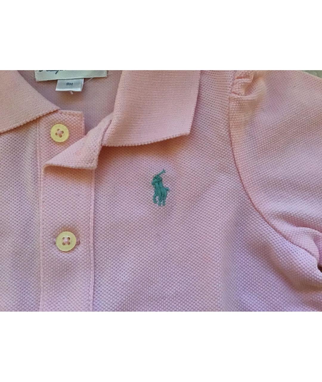 RALPH LAUREN Розовый хлопковый футболка / топ, фото 4