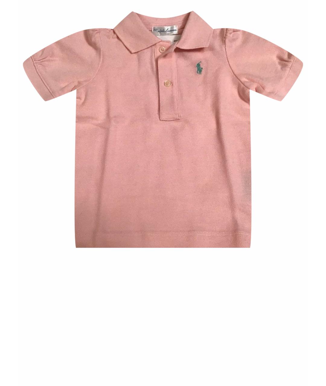 RALPH LAUREN Розовый хлопковый футболка / топ, фото 1
