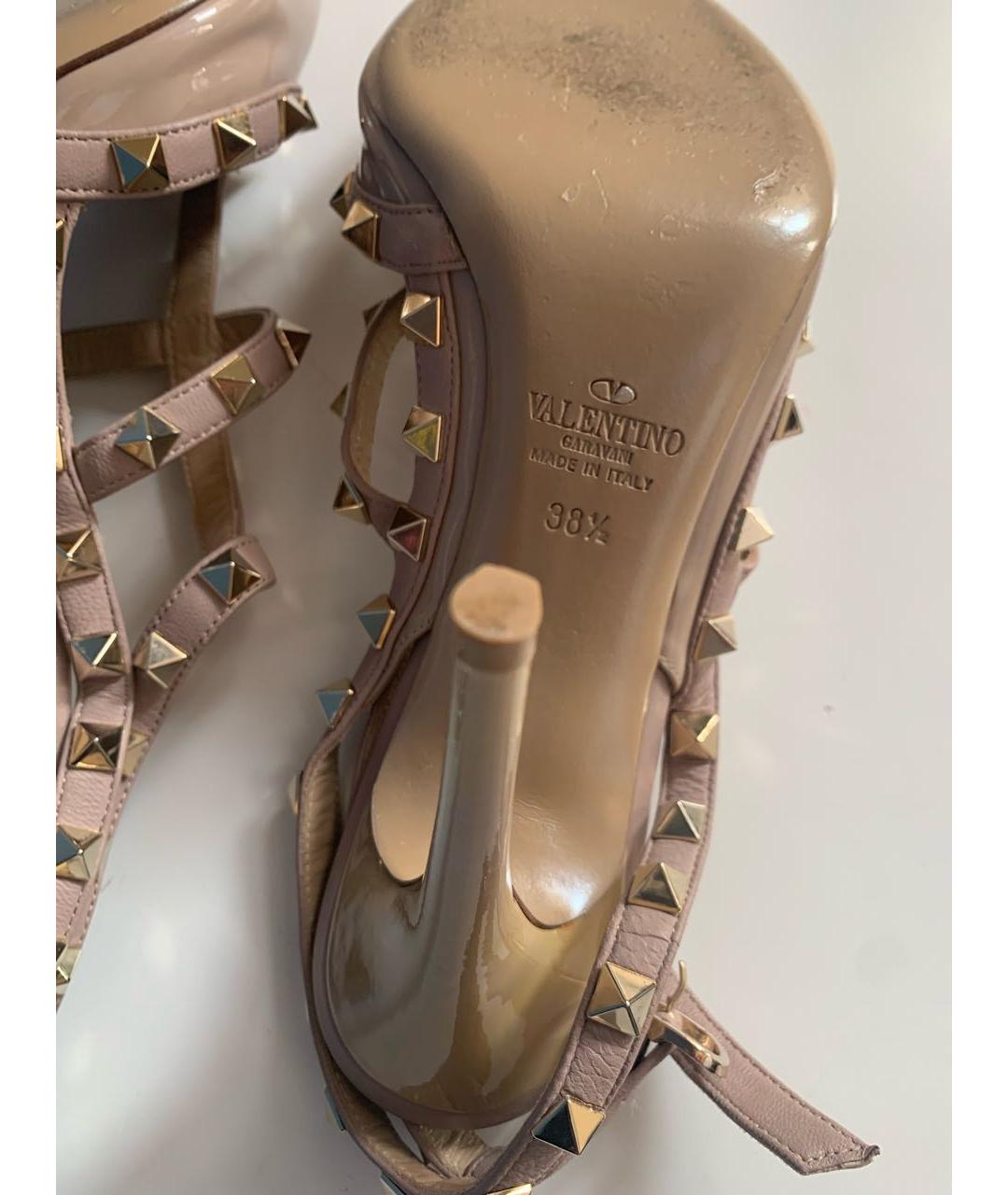 VALENTINO Бежевые туфли из лакированной кожи, фото 6