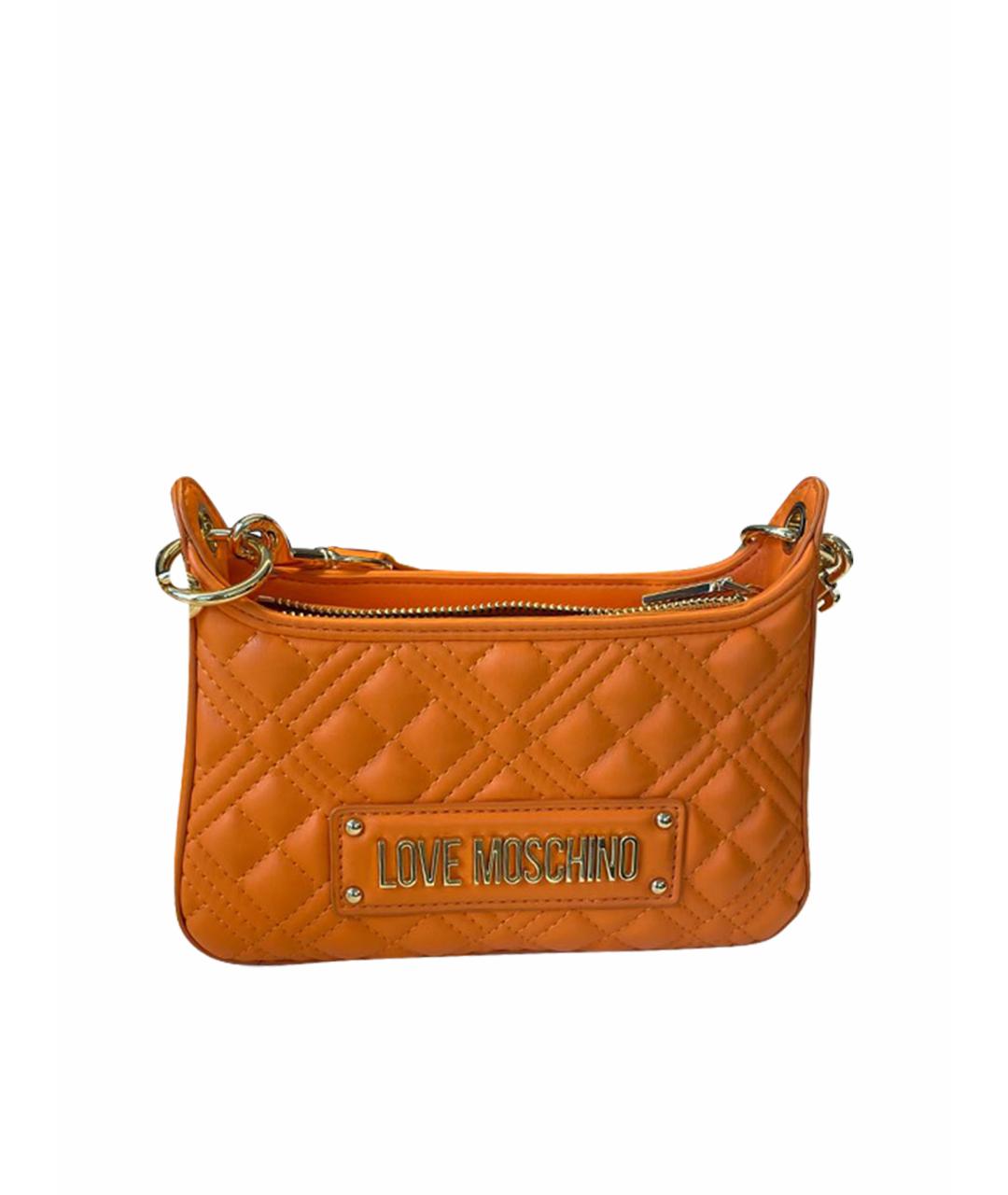 LOVE MOSCHINO Оранжевая сумка через плечо из искусственной кожи, фото 1